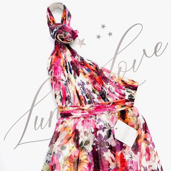 MAC DUGGAL x Anthropologie Asymmetrical Ruffled A-Line Halter Gown (size 6) NWT - Picture 5 of 12